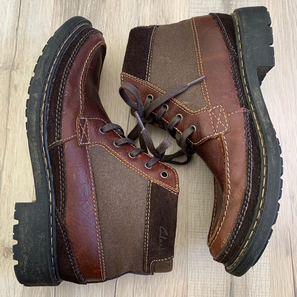 Clarks Other - Clarks Tungsten Leather Lace Up Boots Size 9.5